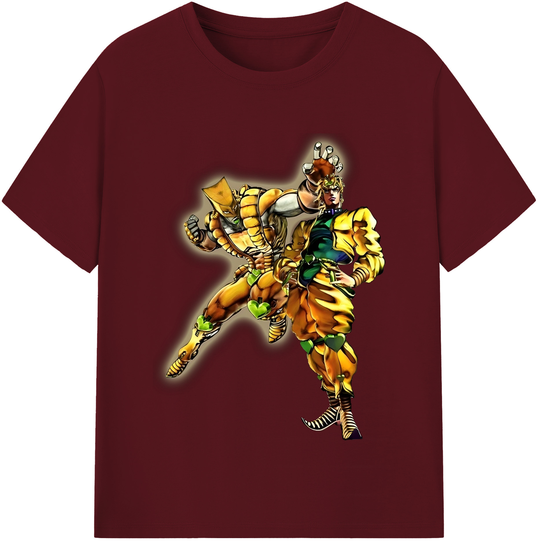 （画像用） ジョジョの奇妙な冒険 ディオ?ブランドー JoJo's Bizarre Adventure Dio Brando 綿100％半袖Tシャツ（フロントプリント）